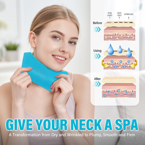 ITECFREELY Neck Wrinkle Patches, 5 PCS Smooth & Firm Fine Lines Wrinkle Patches, Moisturizing and Nourishing Collagen Facial Silicone Patch