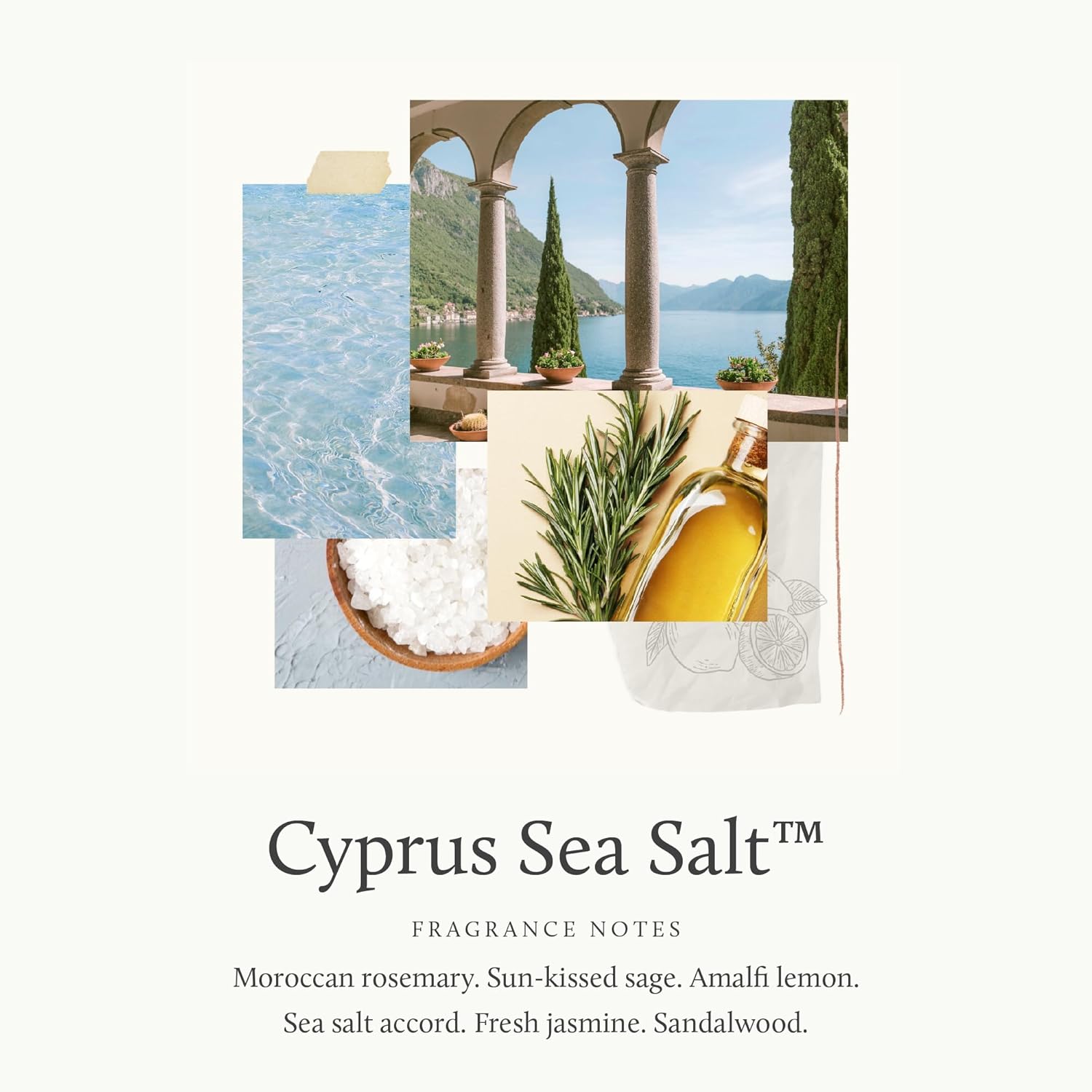 Thymes Cyprus Sea Salt Home Fragrance Mist - Refreshing Scent for a Relaxing Atmosphere | 3.0 oz