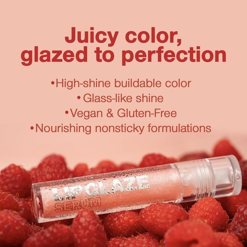 Palladio Lip Glaze Serum - Hydrating Lip Gloss with Peptides & Hyaluronic Acid for Plump Lips | Vegan, Non-Sticky Finish (Blush Brulee)