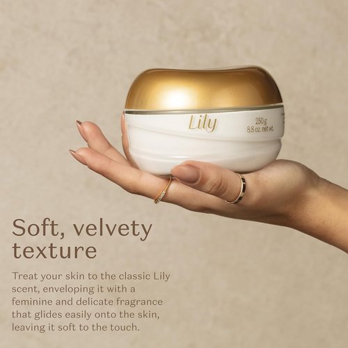 Lily Satin Body Cream - 24-Hour Hydrating Body Butter for Dry Skin | 8.8 Ounce
