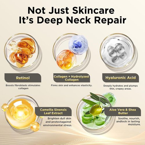 Regine Switzerland Firming Neck Cream - Anti-Aging Moisturizer with Retinol, Collagen & Hyaluronic Acid, 1.76 Fl Oz