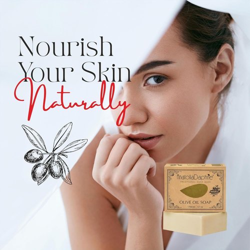 AnatoliaDaphne Olive Oil Soap Bar - Handmade 100% Pure Natural & Vegan 5.3 oz Each Bar