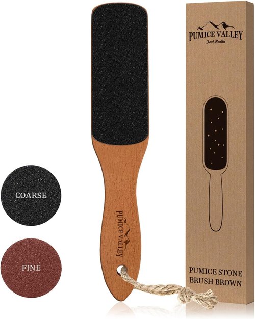 Skiennix Foot File - Double-Sided Pumice Stone Callus Remover for Dry Skin & Cracked Heels