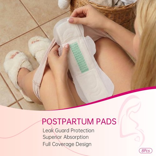 FAYUNDRA Postpartum Essentials Kit for Labor & Delivery, Postpartum Kit with Cooling Spray, 4 Disposable Postpartum Underwears, 8 Postpartum Pads, 2 Hot & Cold Packs, 30 Pad Liners, Peri Bottle (6)