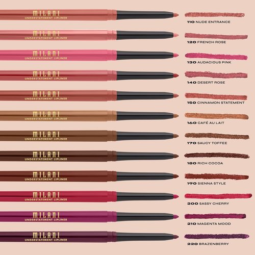Milani Understatement Lipliner Pencil - Highly Pigmented Retractable Soft Lip Liner for Effortless Makeup