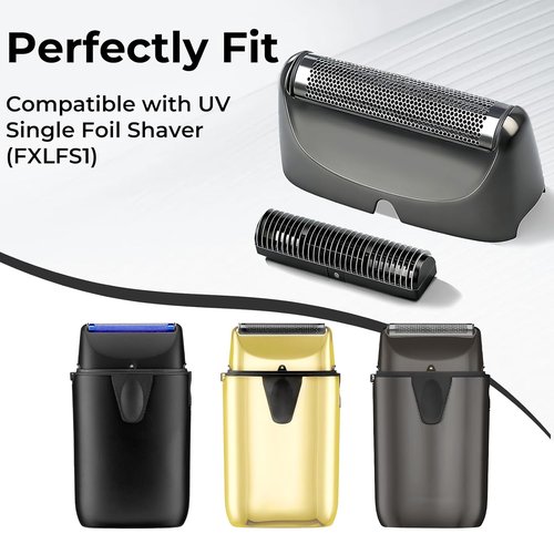BaBylissPRO Shaver Replacement Foil & Cutter - 2-Pack Compatible with UV-Disinfecting Model (Grey)