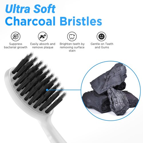 Replacement Brush Heads for Burst Original & Pro Sonic Electic Toothbrushes, 5 Count with Travel Covers, White for Adults