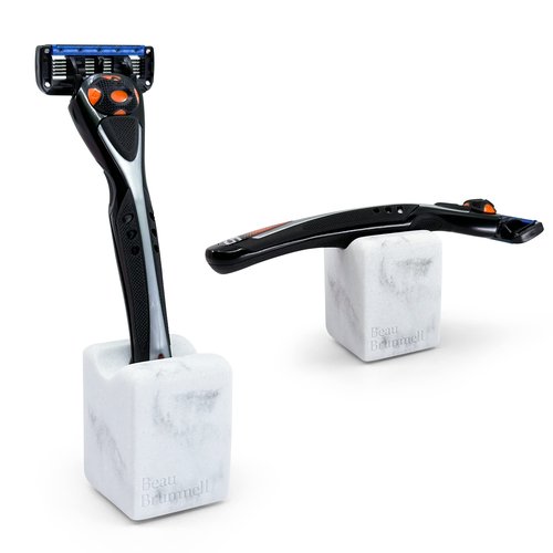 Multi-Purpose Bathroom & Desk Stand Holder | for Toothbrush, Shaving Razor, Makeup Brush, Pen, Pencil | Great for Travel & Home Use | 2" H x 1.5" W x 1.5" D | 1-Pack