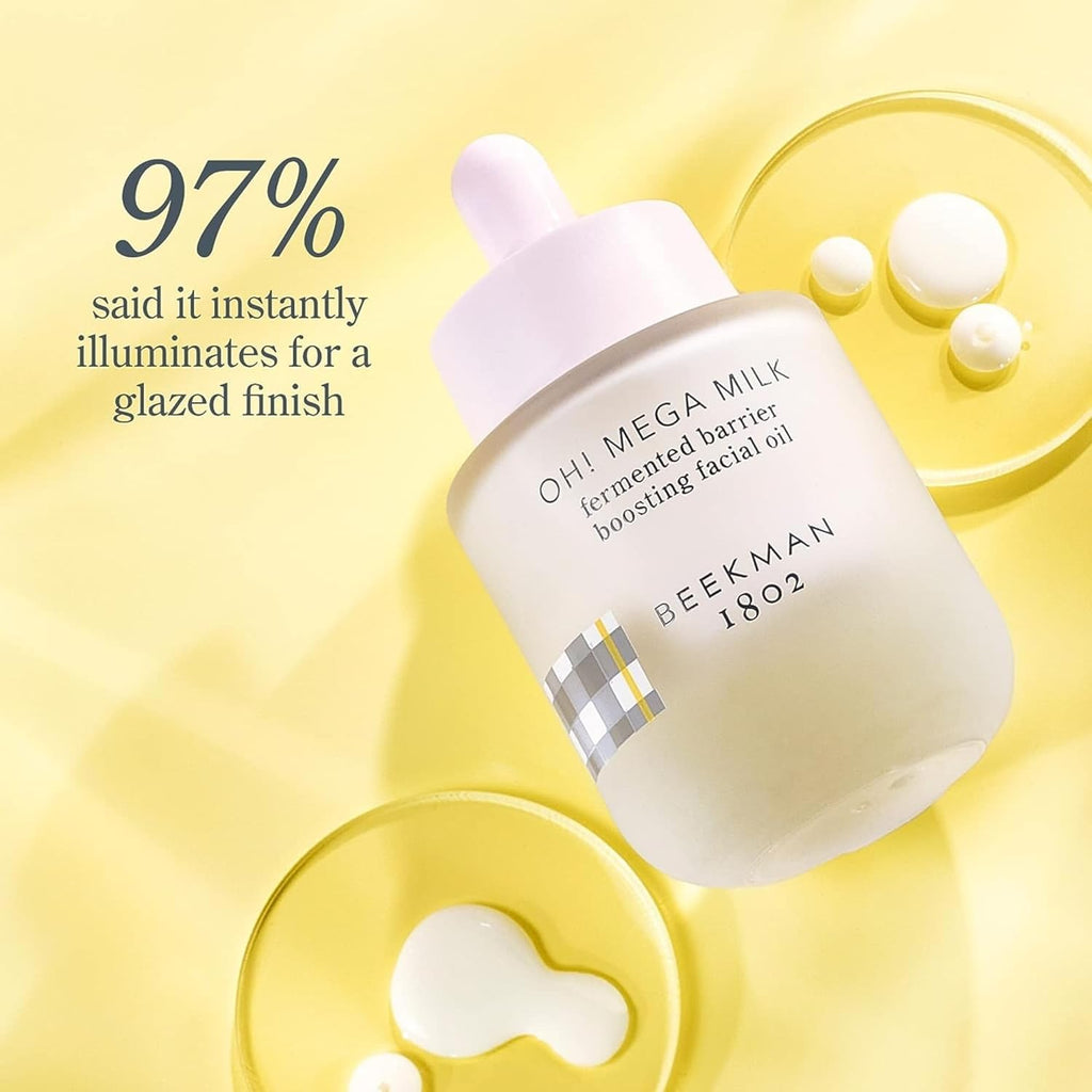 Beekman 1802 Hydrating Toner & Face Mist + Oh! Mega Milky Oil Facial Oil | Sensitive Skin Safe, 2 fl oz + 0.5 fl oz