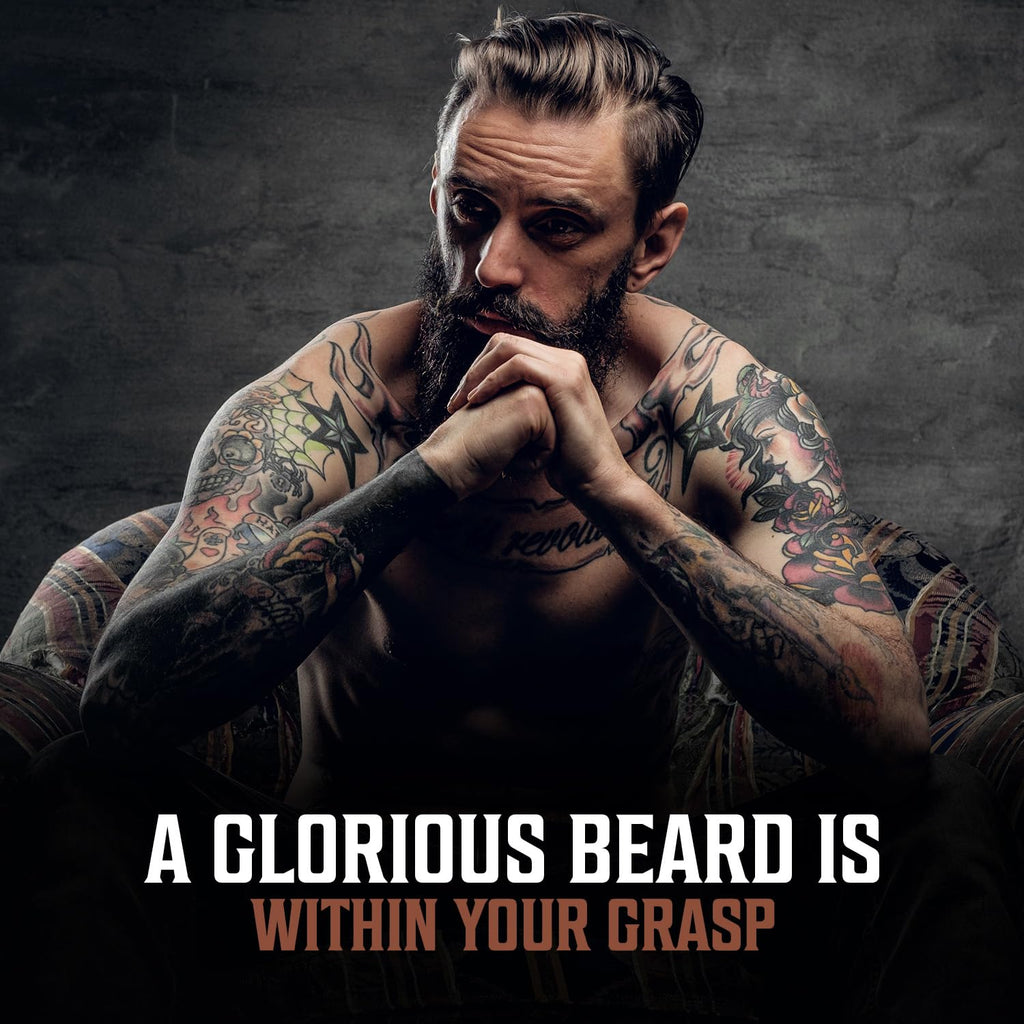 Viking Revolution Beard Oil for Men - Natural Mens Beard Oil with Argan Oil and Jojoba Oil - Beard Softener, Strengthens and Moisturizes - Beard Conditioner for Men (Sandalwood, 1 Pack)