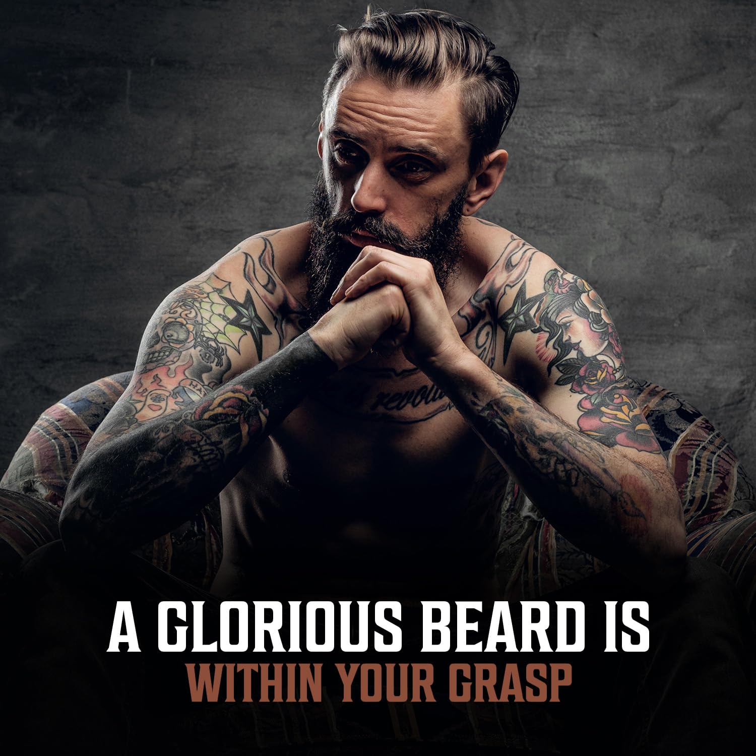 Viking Revolution Beard Oil for Men - Natural Mens Beard Oil with Argan Oil and Jojoba Oil - Beard Softener, Strengthens and Moisturizes - Beard Conditioner for Men (Sandalwood, 1 Pack)