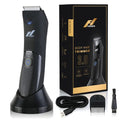 Fhuesion® Manscape Trimmer for Men -IPX7 Waterproof Ball Trimmer w/Light & Ceramic Blade, Body Groomer for Pubic/Body/Groin Grooming, Electric Razor Shavers USB-C Charging, No Nicks, Gifts for Him