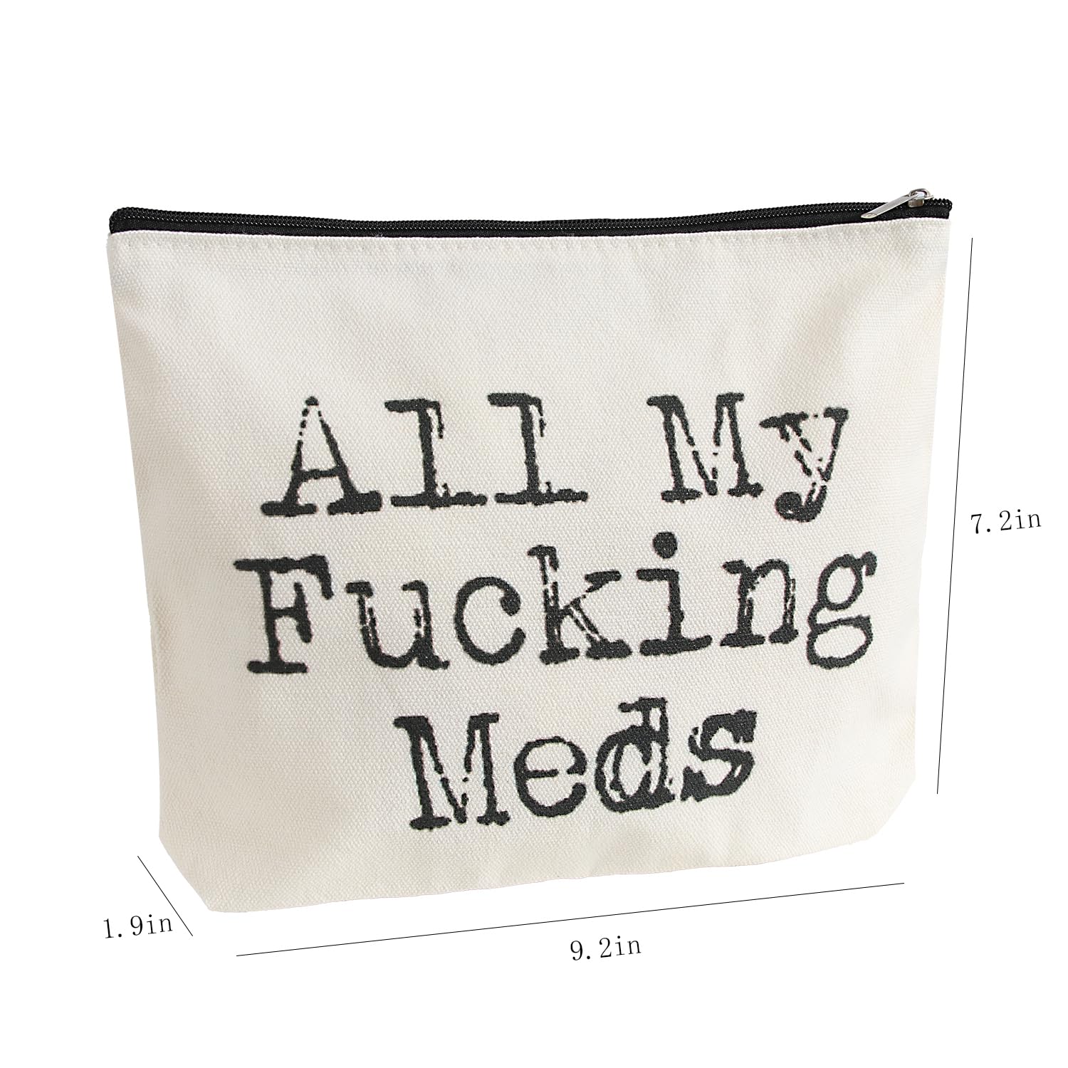 ZUCOLUS Funny Letter Print Travel Medicine Bags Makeup Bag,Nurse Practitioner Gifts for Women,Med Bag For Girl