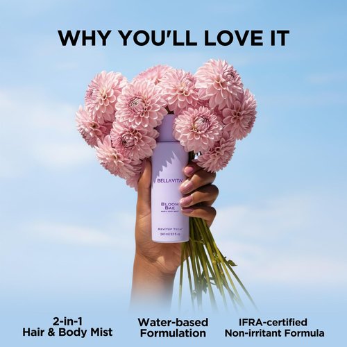 Bellavita Luxury Bloom Bae Hair & Body Mist - Sweet Floral, Hydrating & Alcohol-Free | 8.12 fl. oz.