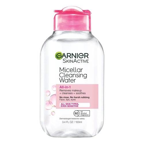 Garnier Micellar Cleansing Water - All-in-One Makeup Remover & Facial Cleanser | 3.4 Fl Oz (100mL)