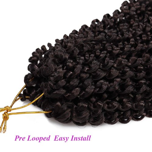 Dorsanee Ombre Chocolate Brown Passion Twist Hair 22 Inch 7 Packs Water Wave Crochet Hair Long Bohemian Curly Braiding Hair for Butterfly Locs, Faux Locs, Boho Style Spring Twist Crochet Braids (T33#)