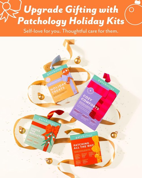 Patchology Patching All The Way Gift Set - Hydrating Under Eye Masks with Collagen & Retinol | 5-Pair Sampler