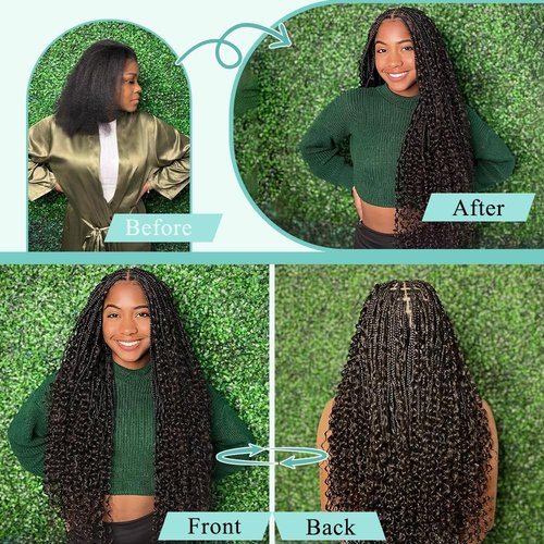 Human Braiding Hair for Boho Braids 150g 6 Bundles/Pack 16 Inch Deep Wave Bundles Human Hair Boho Braiding Hair Curly Boho Hair for Braiding Deep Wave Bulk Human Hair for Braiding Natural color