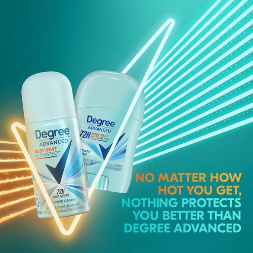 Degree Women’s Travel Deodorant Antiperspirant Bundle – Advanced 72H Protection Mini Sticks and Dry Sprays, Shower Clean Scent (4 Piece Set)