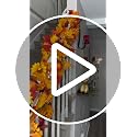 Fall Maple Leaf Garland with White Pumpkins & Berries - 2 Pack, 11.6 Ft Autumn Decor, Thanksgiving Halloween - White Fall Garlands