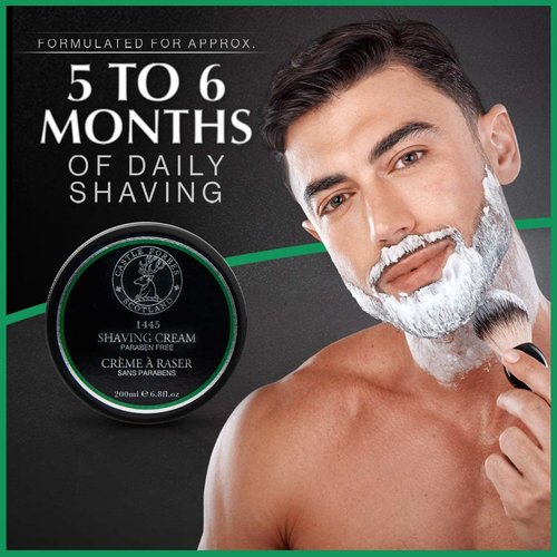 Castle Forbes 1445 Shaving Cream - Moisturizing Lather with Essential Oils | 6.8 fl. oz. | Protects Against Razor Burn & Irritation