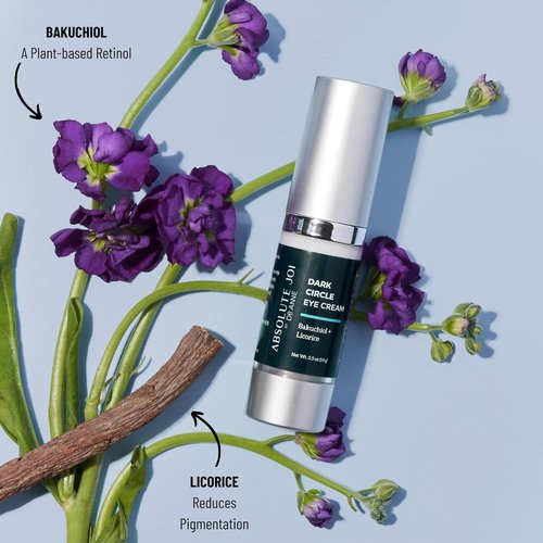 AbsoluteJOI Dark Circle Eye Cream - Brightening Bakuchiol & Licorice Formula for Puffiness & Fine Lines | 0.5 Oz