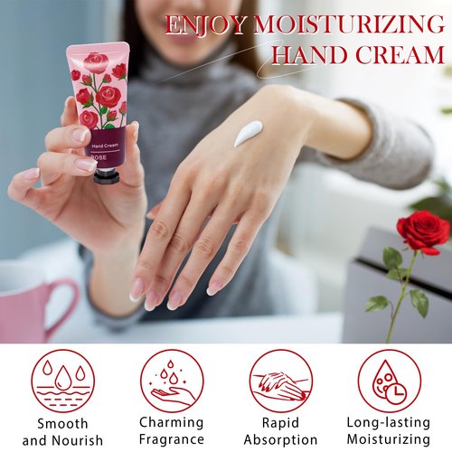 24 Pack Hand Cream Gift Set for Women, Mini Hand Lotion Travel Size in Bulk for Dry Cracked Hands, Natural Plant Fragrance Moisturizer Lotion for Mother, Teacher Appreciation and Bridesmaid Present