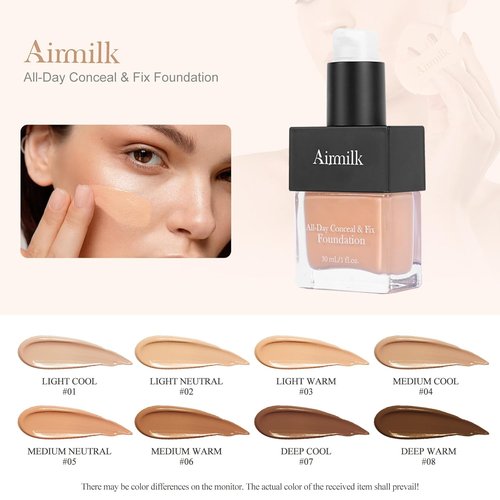 Skiennix Foundation for Acne Prone Skin - Skincare Makeup with Salicylic Acid | 30ml Light Neutral