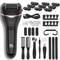 Wea&Hea Electric Callus Remover for Feet, 30 in 1 Professional Pedicure Kit with 9 Roller Heads, 2-Speed Rechargeable & Waterproof Foot File - Ultimate Foot Spa Tools for Smooth Skin at Home