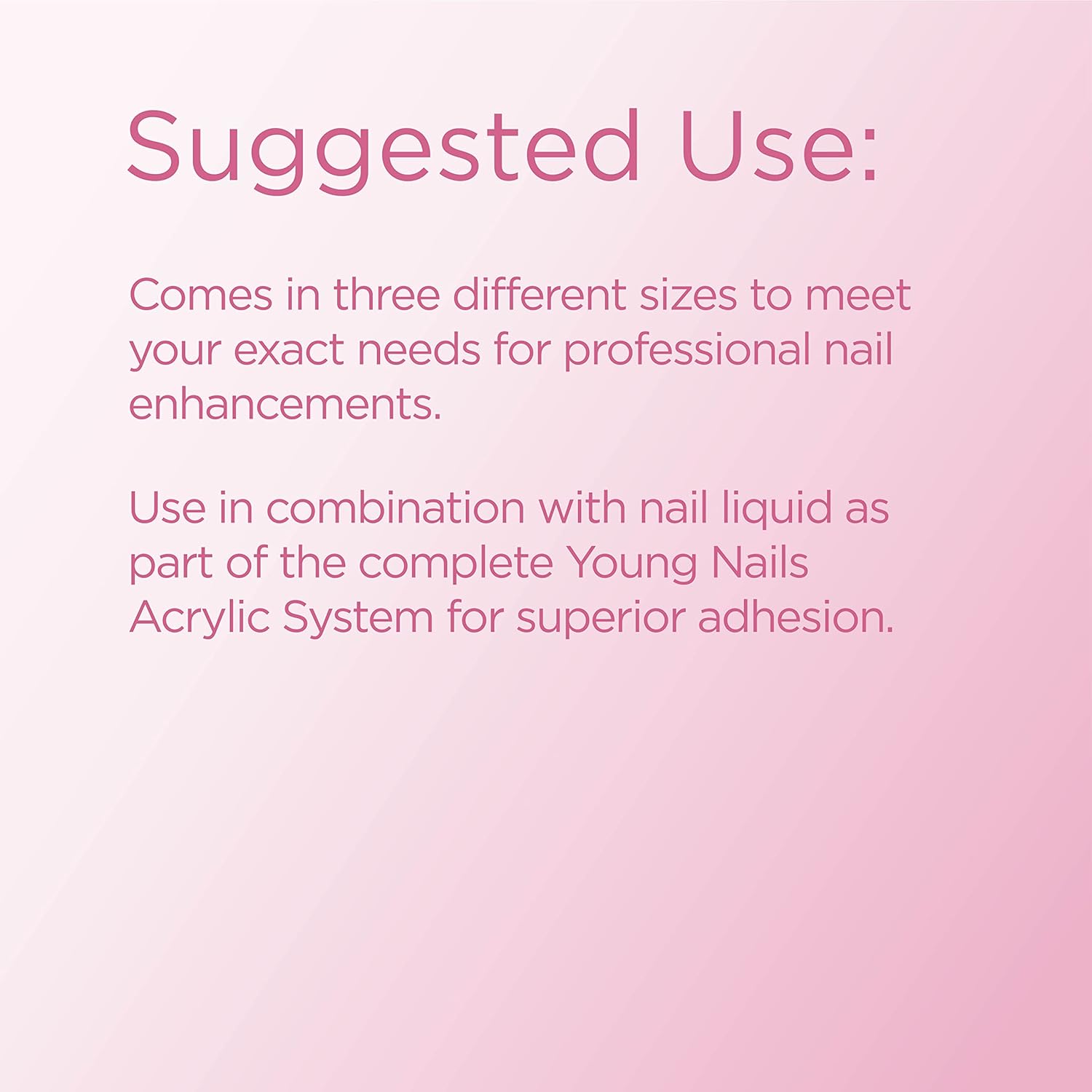 Young Nails Acrylic Core Powder - Professional Self-Leveling Nail Powder | Clear, Nude, Pink & White, 85g