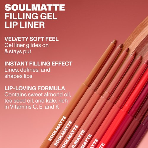 MORPHE Soulmatte Gel Lip Liner - Creamy Matte Formula for Precision Contour - Dearest (0.007 oz)