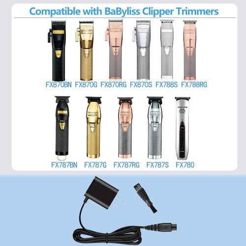 Replacement for BaByliss PRO Trimmer Charger Cord Compatible with BaByliss PRO FX870 FX788 FX787 FXSSM FX820 FX726 FX825 Clipper Trimmers, 4.5V Power Cord is ETL Certified