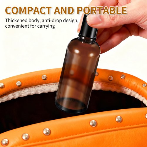 30ML Roller Bottles for Essential Oil, 4 Pack Empty Amber Glass Roller Bottle for Perfume Oil, Roll on Bottles with Stainless Steel Roller Balls, Opener, Funnel and Dropper for Aromatherapy, Massage
