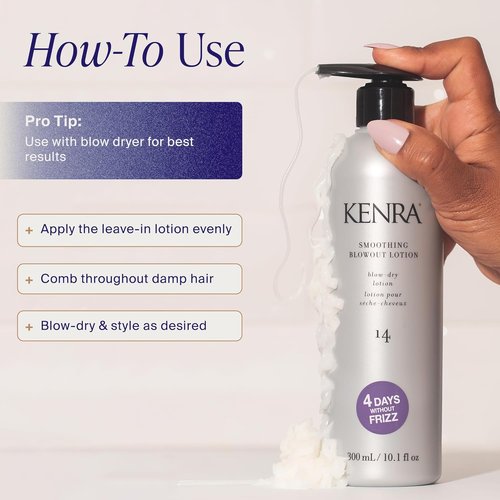 Kenra Smoothing Blowout Lotion 14 - Ultra-Fine Blowout Spray for Frizz-Free Hair | Thermal Protection for Medium to Coarse Hair