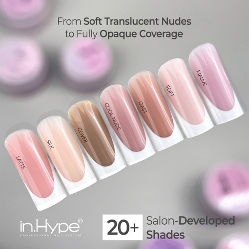 IN.HYPE UV/LED Camouflage Hard/Builder Gel for Nail Extension/Strengthening/Overlays (Latte #10) É
