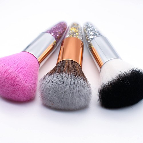 SILPECWEE 3Pcs Nail Dust Brush Soft Nail Art Brushes Cleaner Dipping Powder Makeup Blush Brush Nail Duster Nail Brushes for Cleaning Acrylic Nail Art Tools