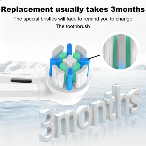 iO Replacement Heads Compatible with Oral b iO 2/3/4/5/6/7/8/9/10 Series Electric Toothbrush,Toothbrush Heads with Medium-Hard Bristles for Plaque Removal & Teeth Care,6pcs