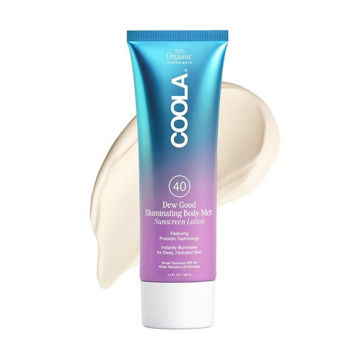 COOLA Organic Dew Good Illuminating Probiotic Serum - SPF 30 Sunscreen with BlueScreen Technology | 1.15 Fl Oz