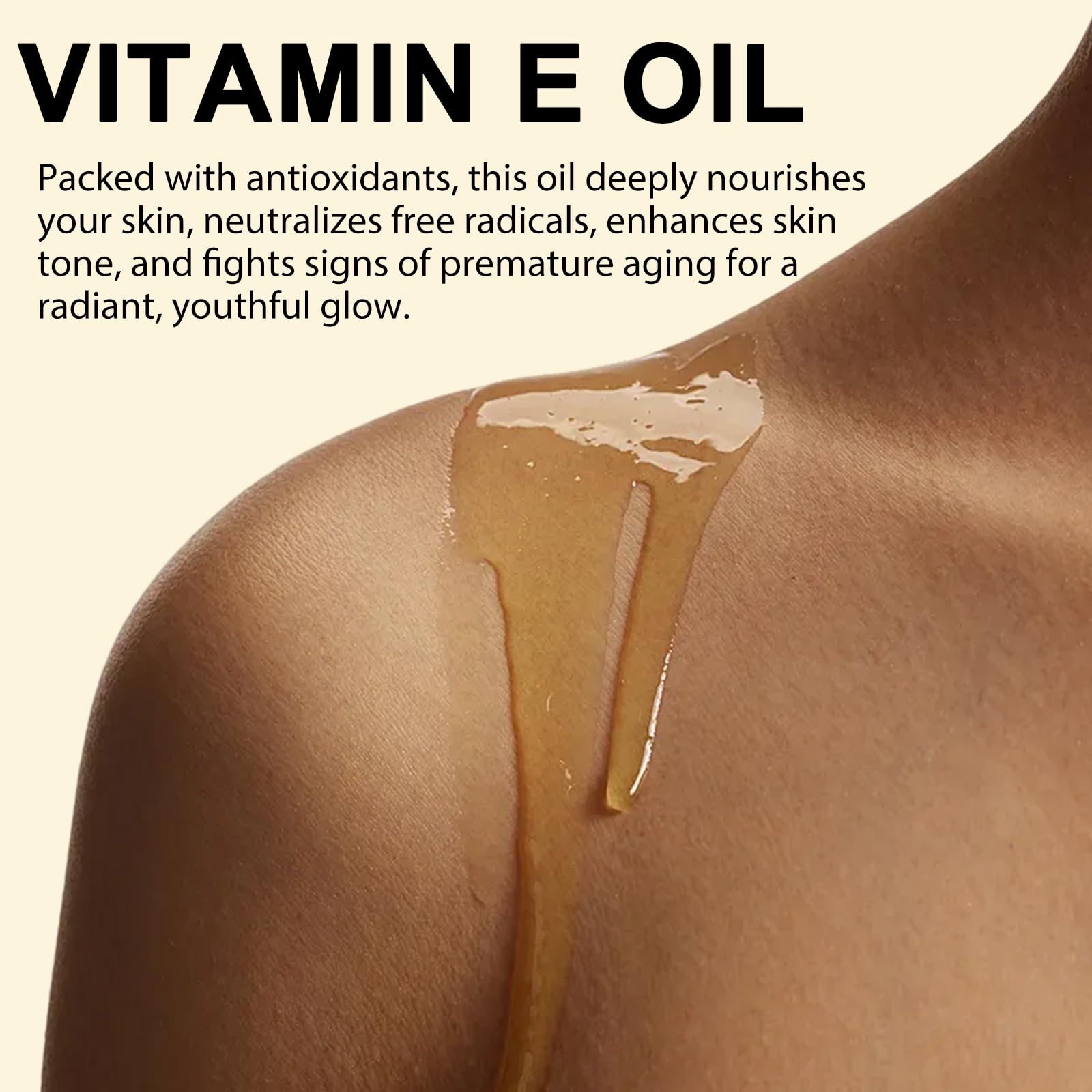 Vitamin E Oil, 75,000 IU, 100% Pure Vitamin E Oil for Skin, Hair & Nails, Hydrating Dry Skin, Face and Body Moisturizer, Reduce Stretch Marks, Wrinkles, 2Fl Oz