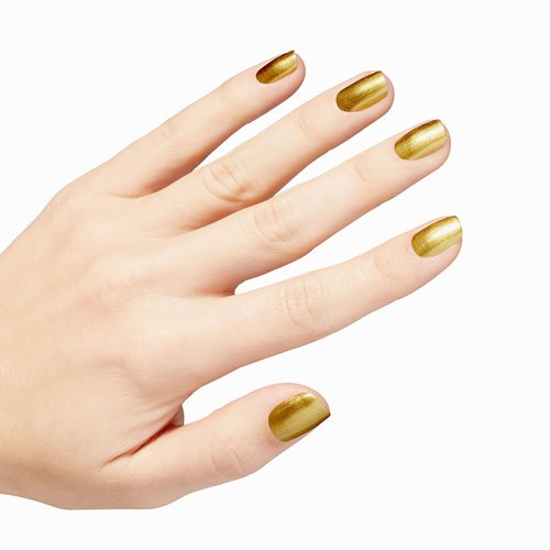 OPI Nail Lacquer Metallic Rewind | Opaque Bright Gold Metallic Chip Resistant Nail Polish | Metallic Mega Mix Collection