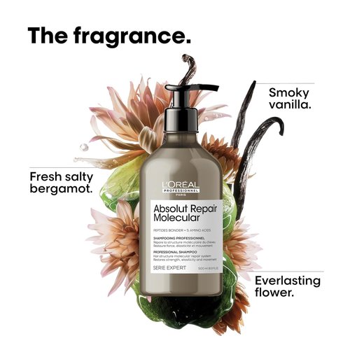 L'Oréal Professionnel Paris Absolut Repair Shampoo - Strengthens & Repairs Damaged Hair | Sulfate-Free, Peptide Bonder