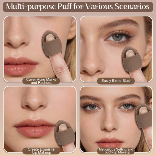 9Pcs Cushion Foundation Puff Set with 8pcs Beauty Makeup Sponge Flat Puff,1pcs Concealer Make up Brush and 2pcs Storge Box for Liquid & Cream Foundation