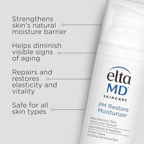 EltaMD Skin Care Kit - AM Restore & PM Restore Facial Moisturizers with Anti-Aging Eye Gel