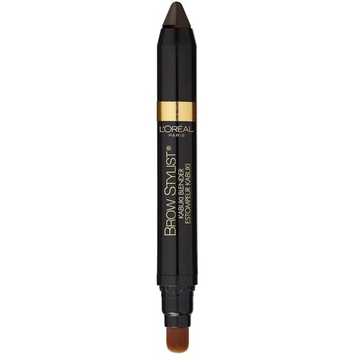 L'Oréal Paris Brow Stylist - Kabuki Blender Brow Crayon for Perfect Brows | Dark Brunette, 0.05 oz.