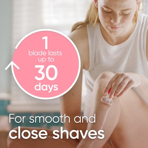 Gillette Venus Mini ComfortGlide White Tea Razors for Women, Includes 1 Mini Handle + 3 Refills + 1 Case, Holiday Gifts for Women
