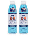 Coral Isles SPF 50 Sunscreen Spray - Hawaii Compliant - Oxybenzone & Octinoxate Free - Broad Spectrum - Water Resistant, 6 Fl Oz (Pack of 2)