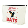 Mxrymvu Funny Bat Gifts Bat Themed Gifts for Women Makeup Bag Cosmetic Bag Halloween Christmas Birthdays Present for Animal Lover Friend Travel Pouch