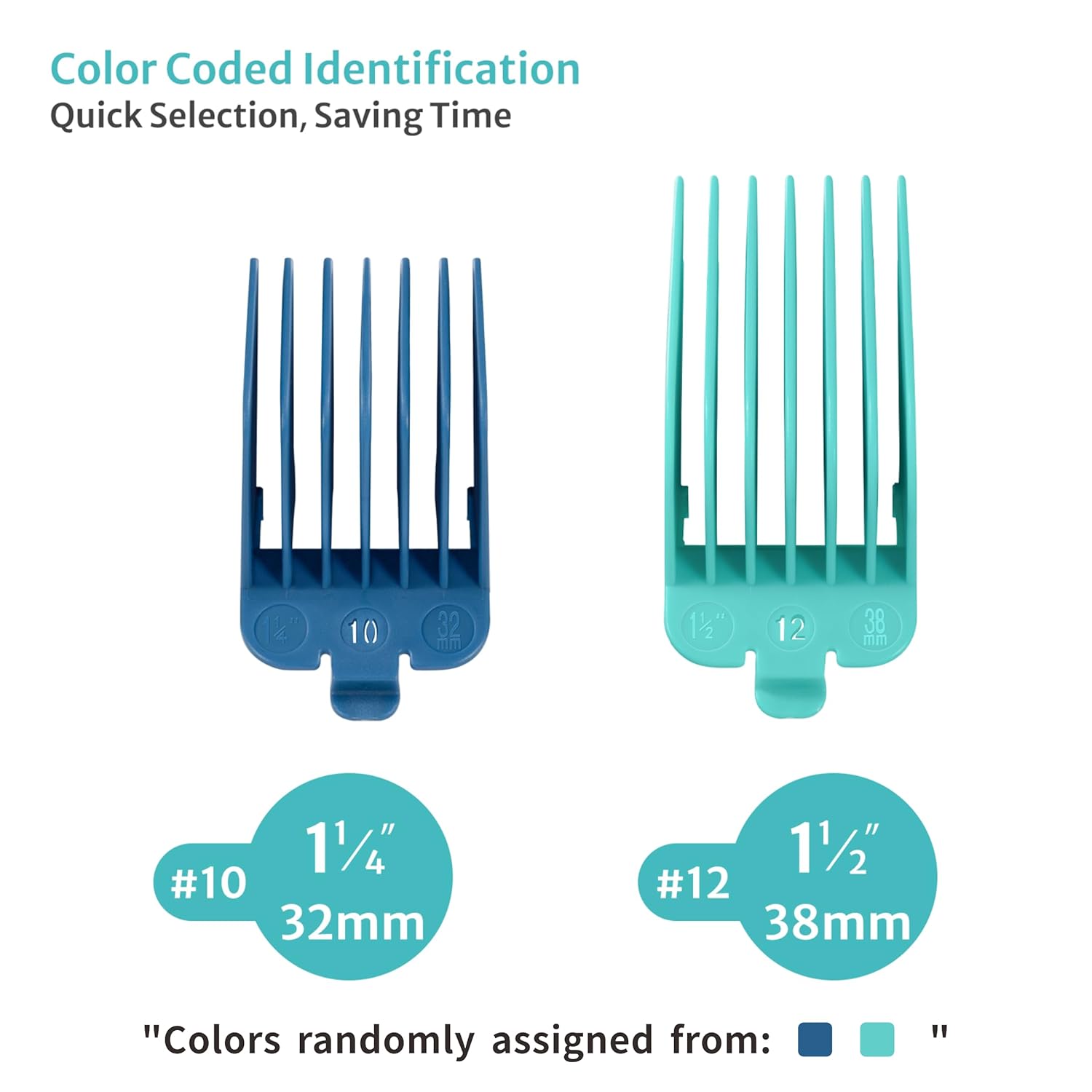 Wahl Clipper Guards - 12 Color-Coded Sizes for Most Wahl Clippers | 1.25" & 1.5" Options