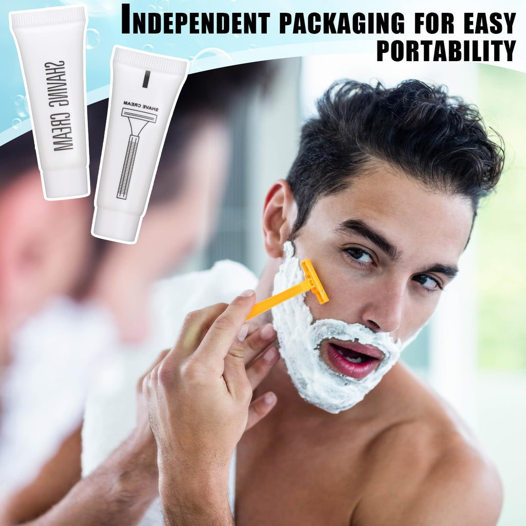 Viozakanry Disposable Shaving Cream Bulk Travel Size 10 Ml/ 0. 35 Fl. oz Shave Cream for Hotel Camping Travel Homeless Toiletries(150 Pcs)