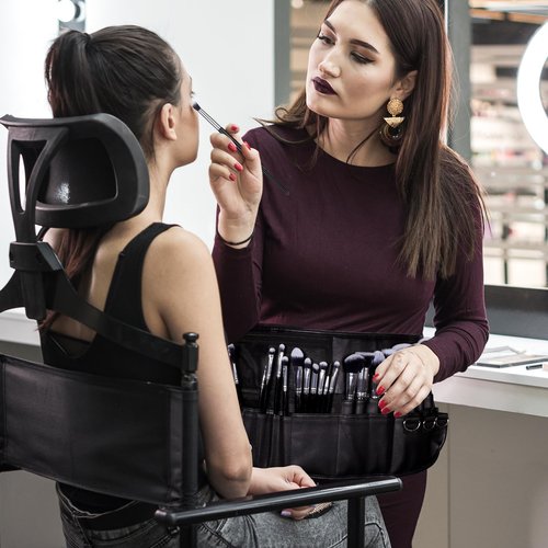 Make up Brushes set 29pcs MSQ Professional Cosmetics Brushes with Adjustable Belt Makeup Bag Foundation Powder Brush Eye Shadows Brushes Concealer Blending Brushes for Women/Girls/Artists/Holiday gift